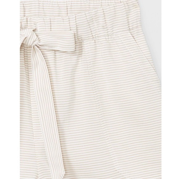 NWT Club Monaco Striped Linen Blend Belted Pull-on Shorts Khaki size 10 $129 - Picture 4 of 11